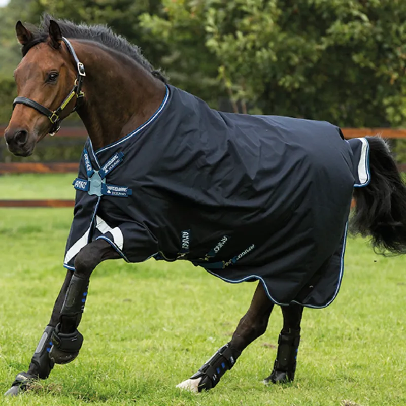 Horseware Amigo Bravo 12 Original Disc Front 0g Turnout Rug - Navy/Navy/White